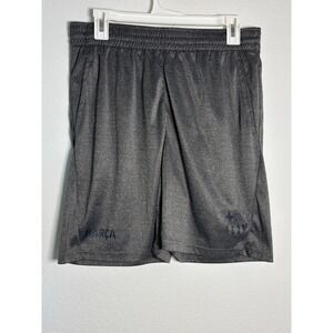 FC Barcelona Barca Mens Soccer Shorts Gray Heather Athletic Training‎ Size M